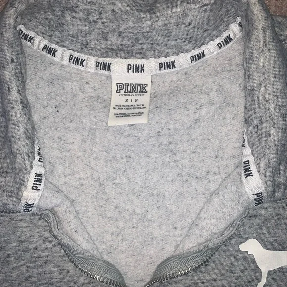 Pink, size small, quarter zip sweater - Picture 2 of 2